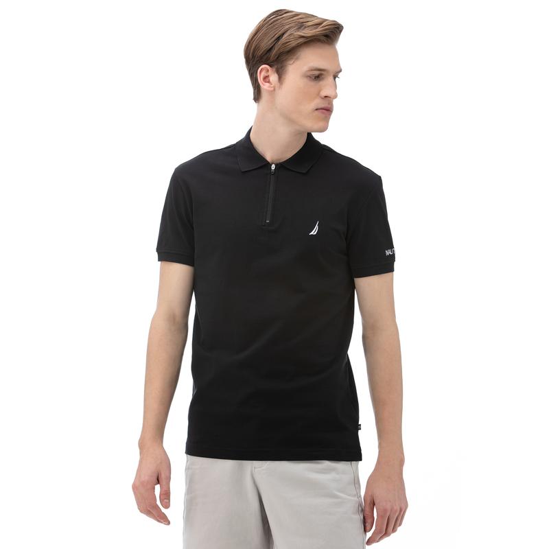 NAUTICA Erkek Slim Fit Siyah Polo