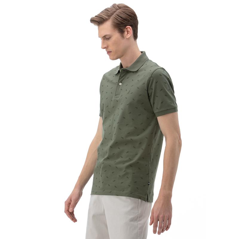 NAUTICA Erkek Slim Fit Haki Polo