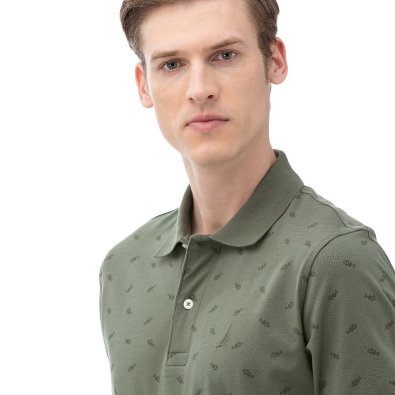 NAUTICA Erkek Slim Fit Haki Polo