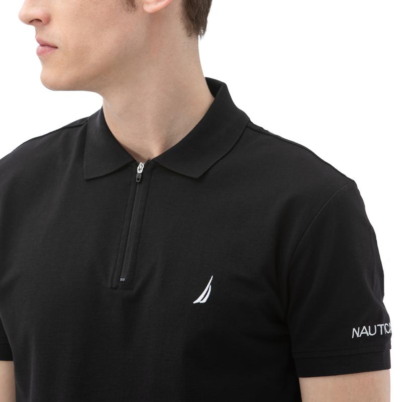 NAUTICA Erkek Slim Fit Siyah Polo