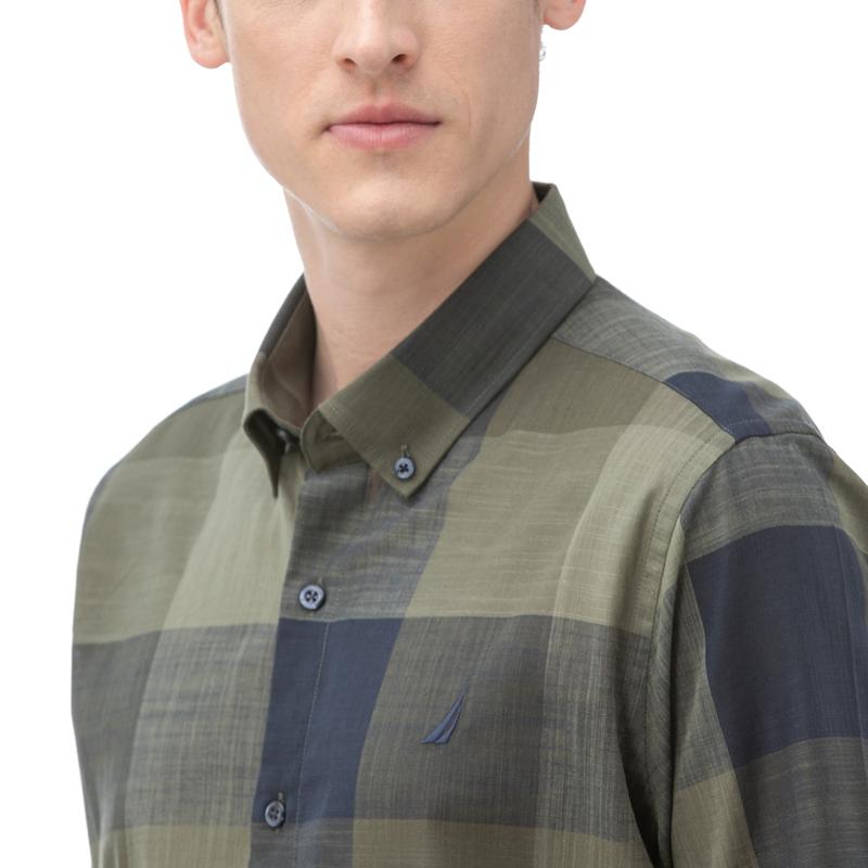 NAUTICA Erkek Slim Fit Haki Gömlek