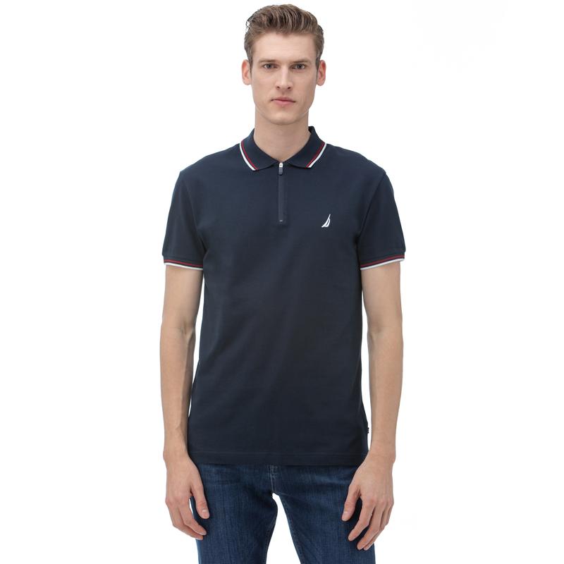 NAUTICA ERKEK LACİVERT SLIM FIT KISA KOLLU POLO