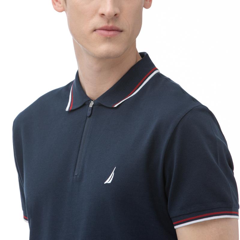 NAUTICA ERKEK LACİVERT SLIM FIT KISA KOLLU POLO
