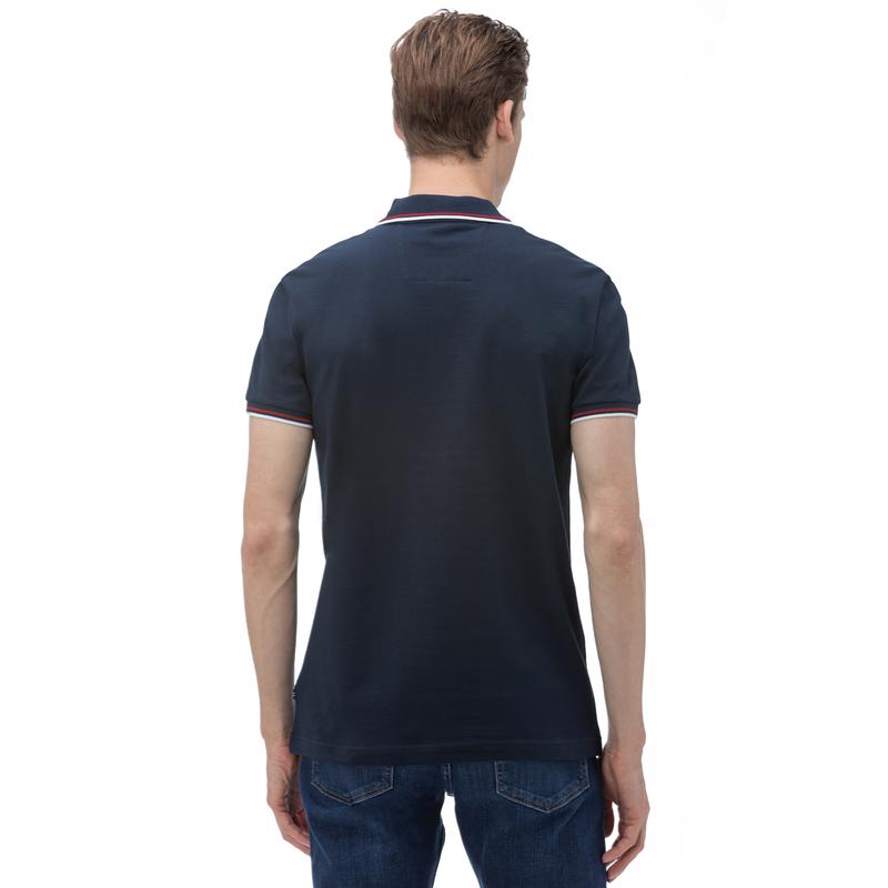 NAUTICA ERKEK LACİVERT SLIM FIT KISA KOLLU POLO