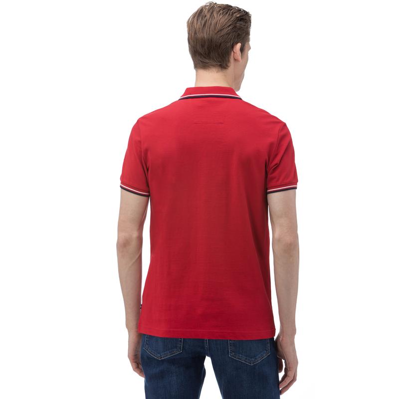 NAUTICA Erkek Slim Fit Kırmızı Polo