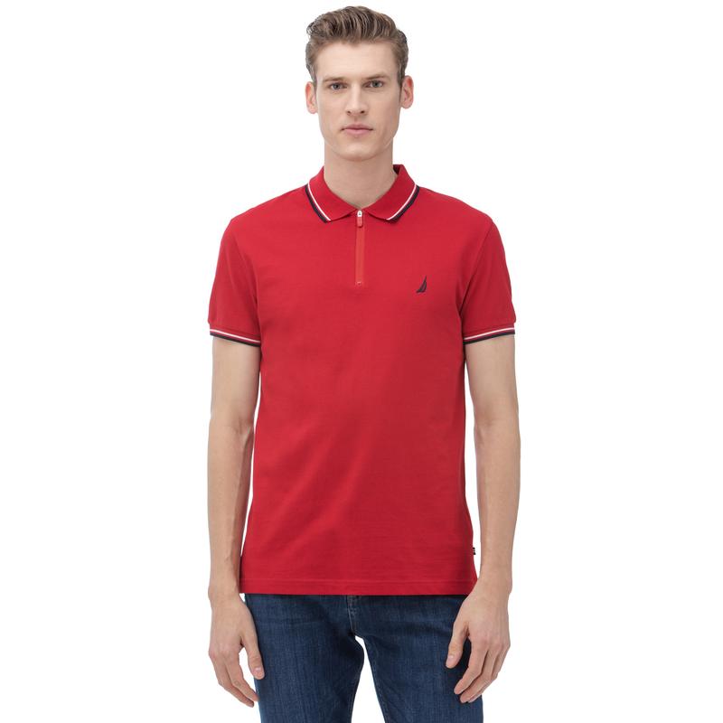 NAUTICA Erkek Slim Fit Kırmızı Polo