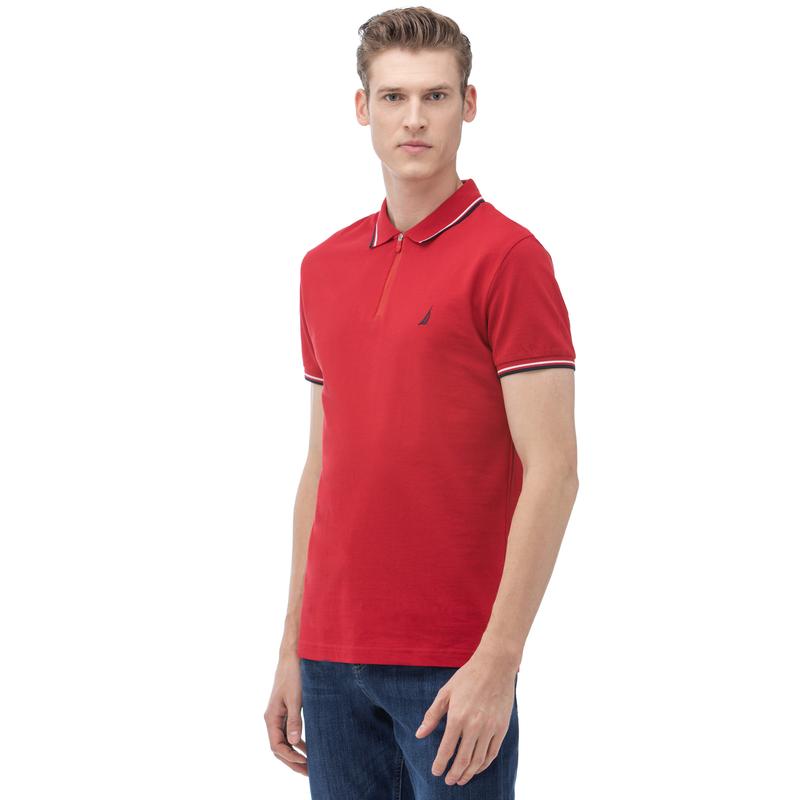 NAUTICA Erkek Slim Fit Kırmızı Polo