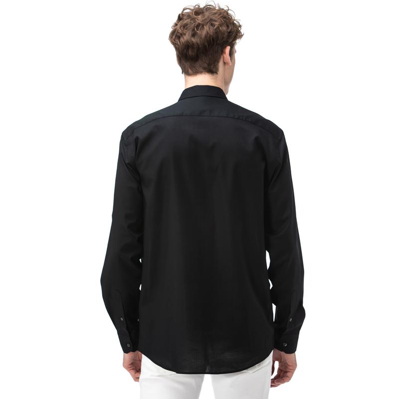 NAUTICA Erkek Siyah Classic Fit Gömlek