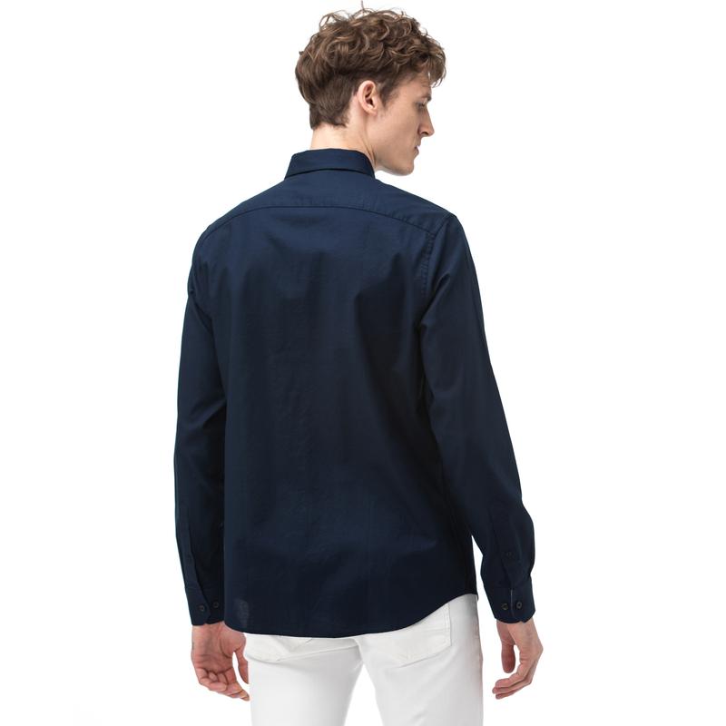 NAUTICA Erkek Slim Fit Lacivert Gömlek