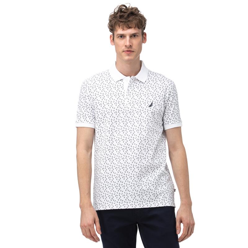NAUTICA Erkek Slim Fit Beyaz Polo