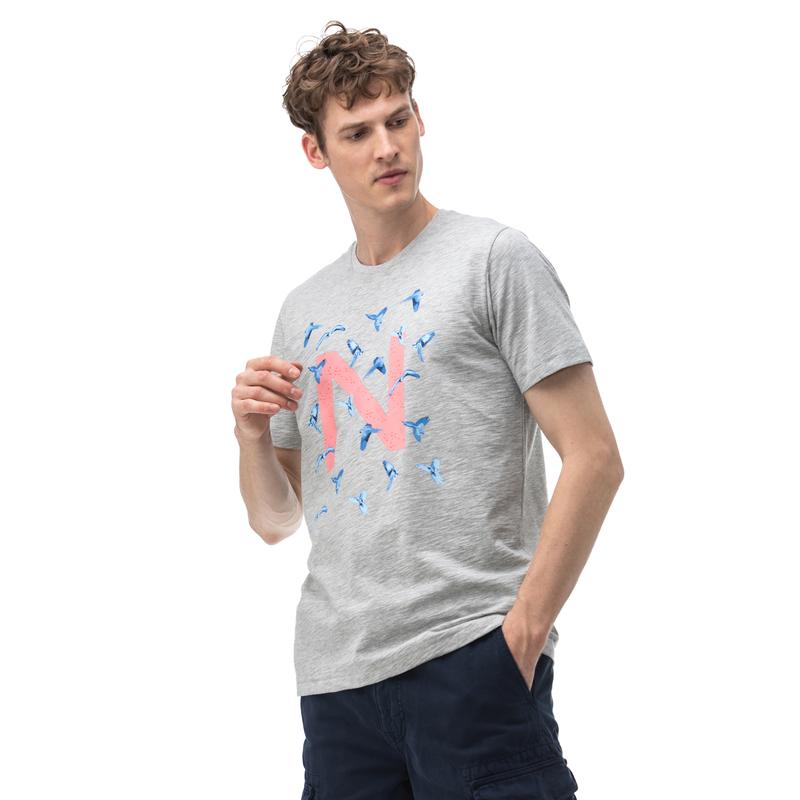 NAUTICA Erkek Gri T-Shirt