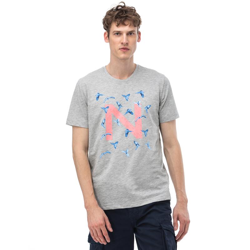 NAUTICA Erkek Gri T-Shirt