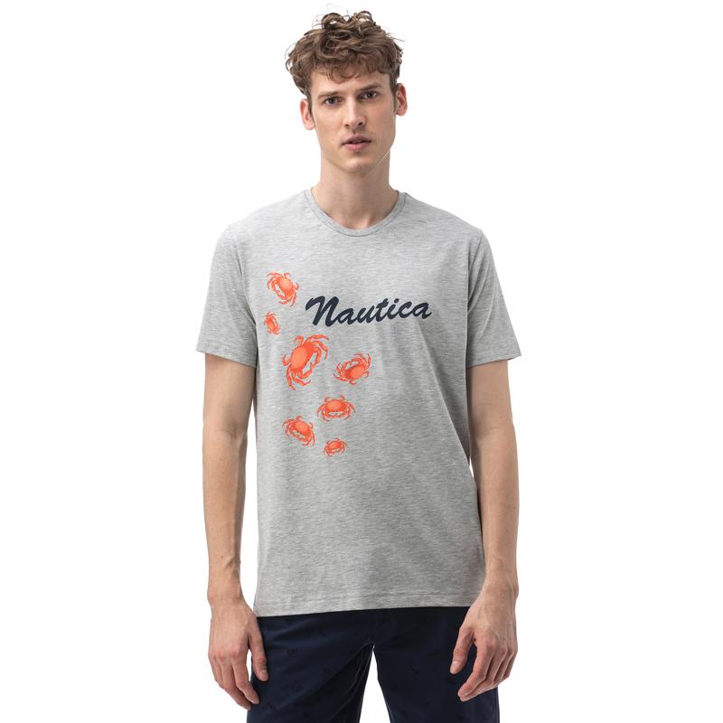NAUTICA Erkek Gri T-Shirt