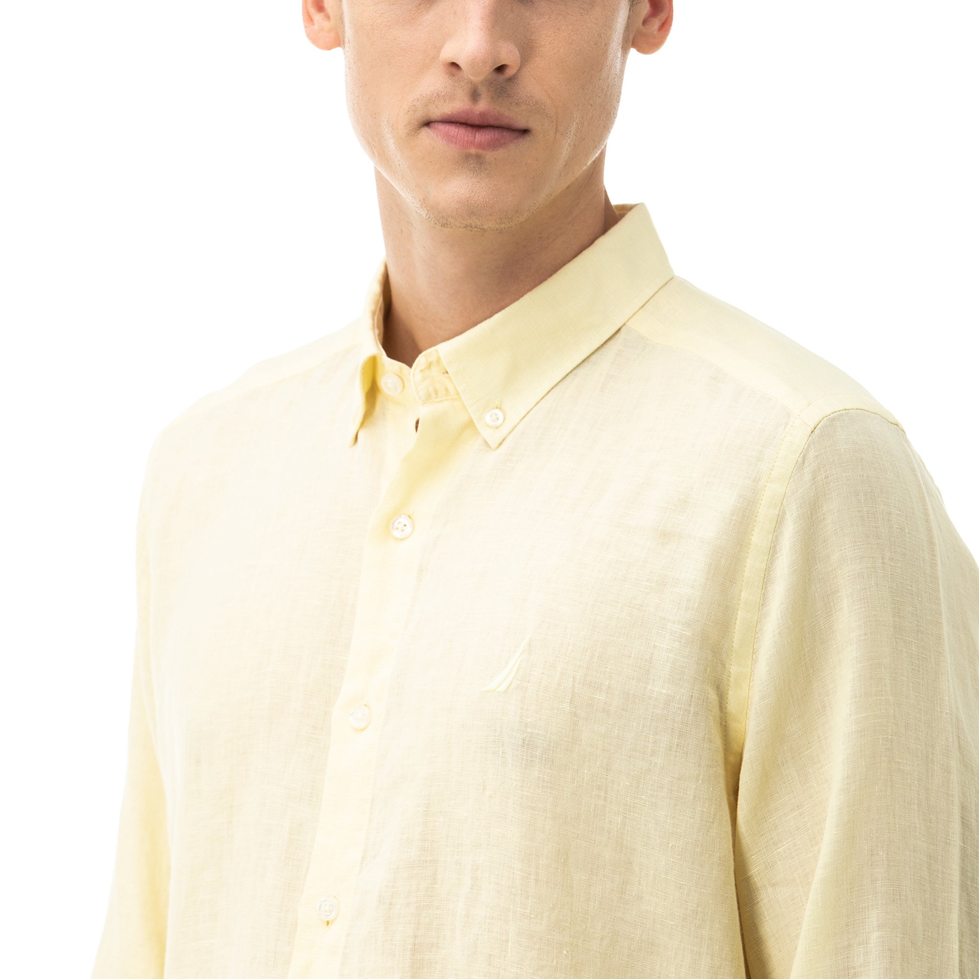 NAUTICA Erkek Sarı Classic Fit Gömlek