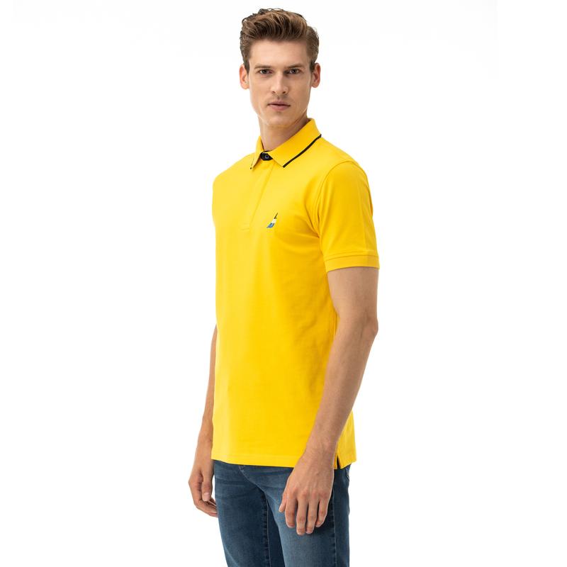 NAUTICA Erkek Slim Fit Sarı Polo