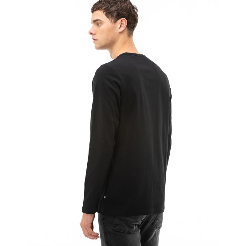 NAUTICA ERKEK SİYAH UZUN KOLLU T-SHIRT