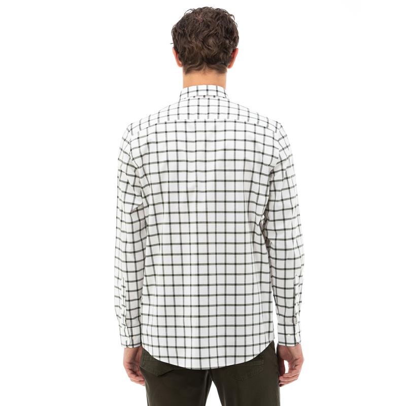 NAUTICA ERKEK YEŞİL CLASSIC FIT EKOSE GÖMLEK