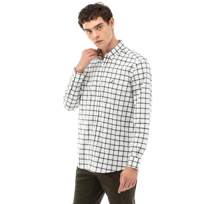 NAUTICA ERKEK YEŞİL CLASSIC FIT EKOSE GÖMLEK