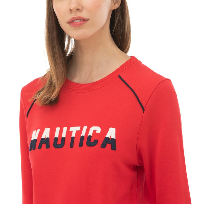 NAUTICA KADIN KIRMIZI SWEATSHIRT