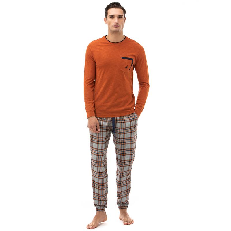 NAUTICA ERKEK KİREMİT PİJAMA TAKIM