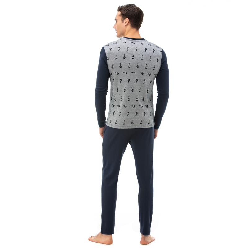 NAUTICA ERKEK ÇAPA DESENLİ PİJAMA TAKIM