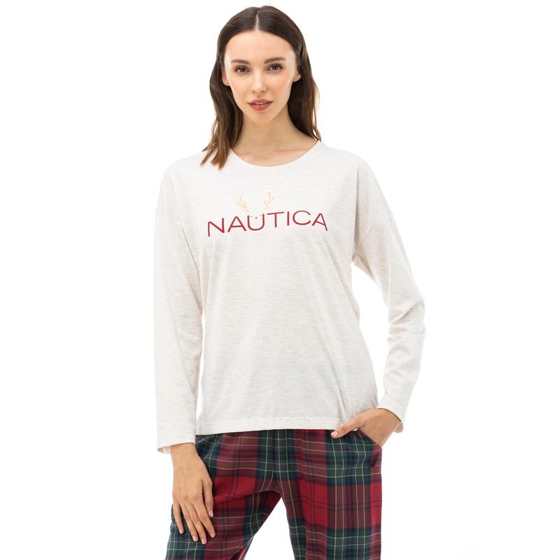 NAUTICA KADIN BEJ PİJAMA TAKIM