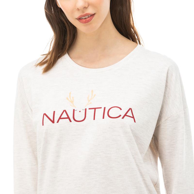NAUTICA KADIN BEJ PİJAMA TAKIM