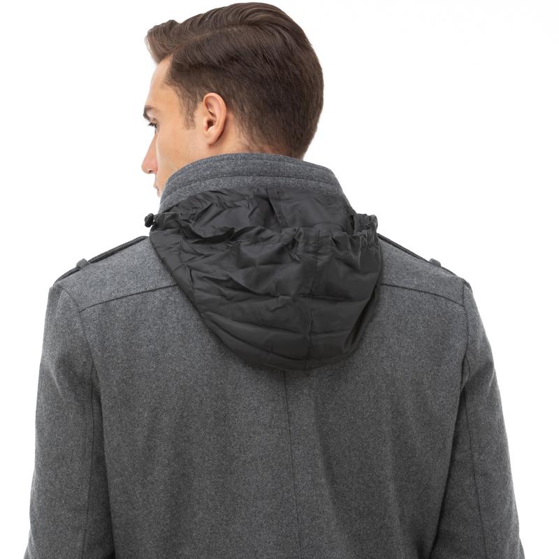 NAUTICA ERKEK GRİ YÜNLÜ MONT