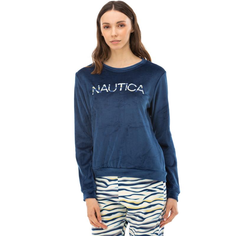 NAUTICA KADIN LACİVERT PİJAMA TAKIM
