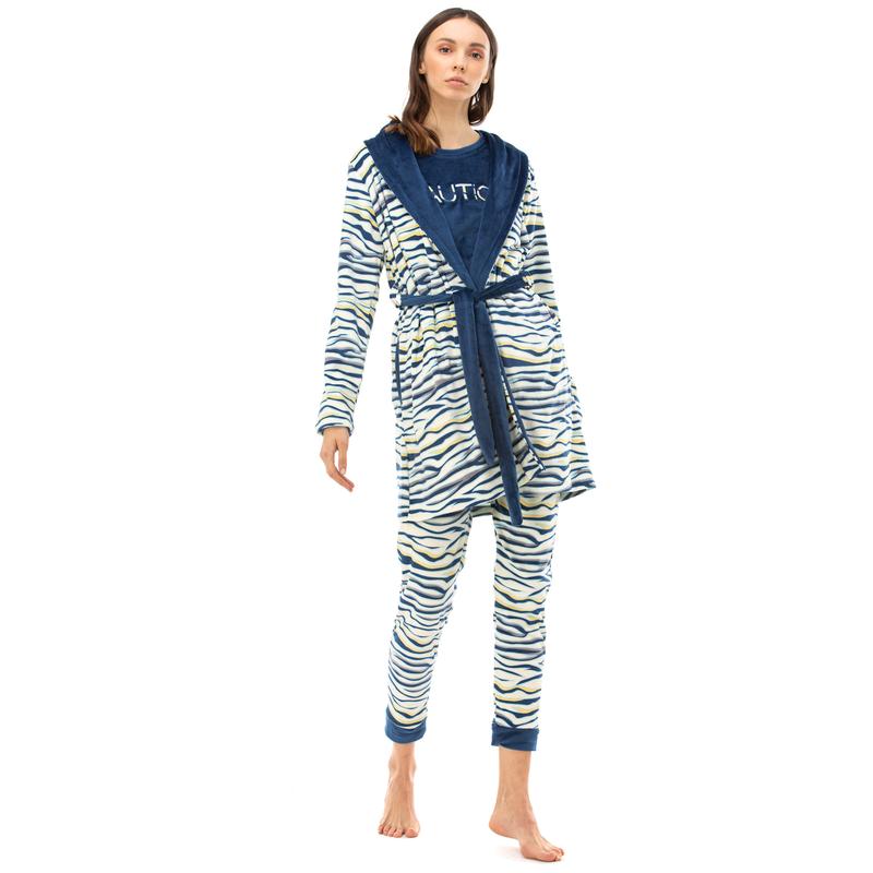 NAUTICA KADIN LACİVERT PİJAMA TAKIM