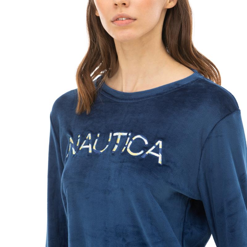 NAUTICA KADIN LACİVERT PİJAMA TAKIM