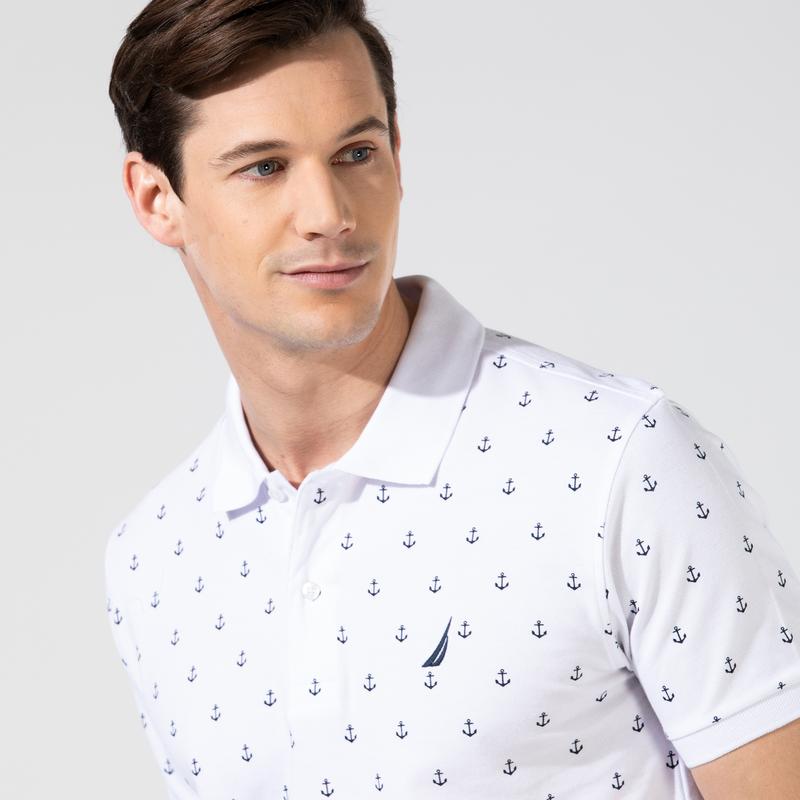 NAUTICA ERKEK BEYAZ KISA KOLLU SLIM FIT POLO