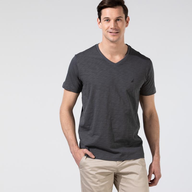 Nautica Erkek Gri Standart Fit T-Shirt
