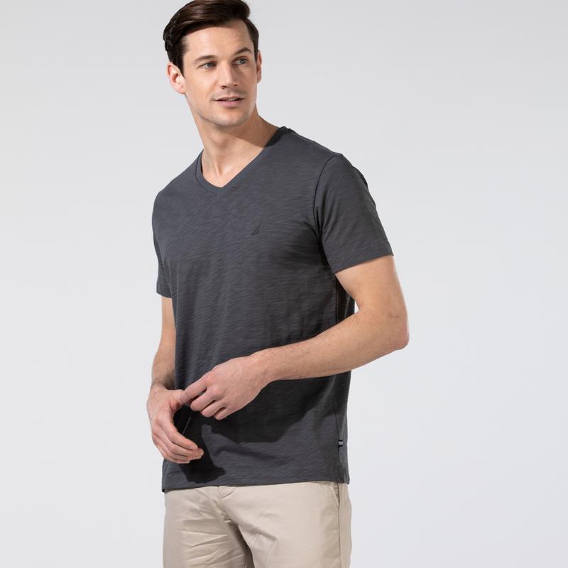 Nautica Erkek Gri Standart Fit T-Shirt