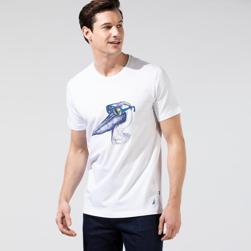 NAUTICA Erkek Beyaz T-Shirt