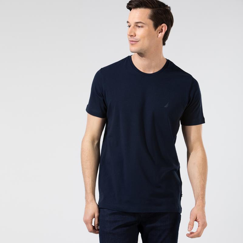 NAUTICA ERKEK LACİVERT KISA KOLLU T-SHIRT
