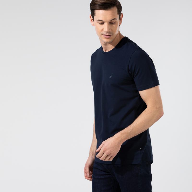 NAUTICA ERKEK LACİVERT KISA KOLLU T-SHIRT