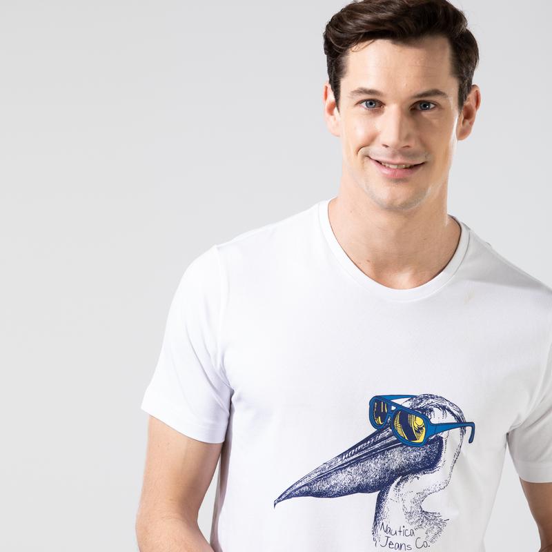 NAUTICA Erkek Beyaz T-Shirt