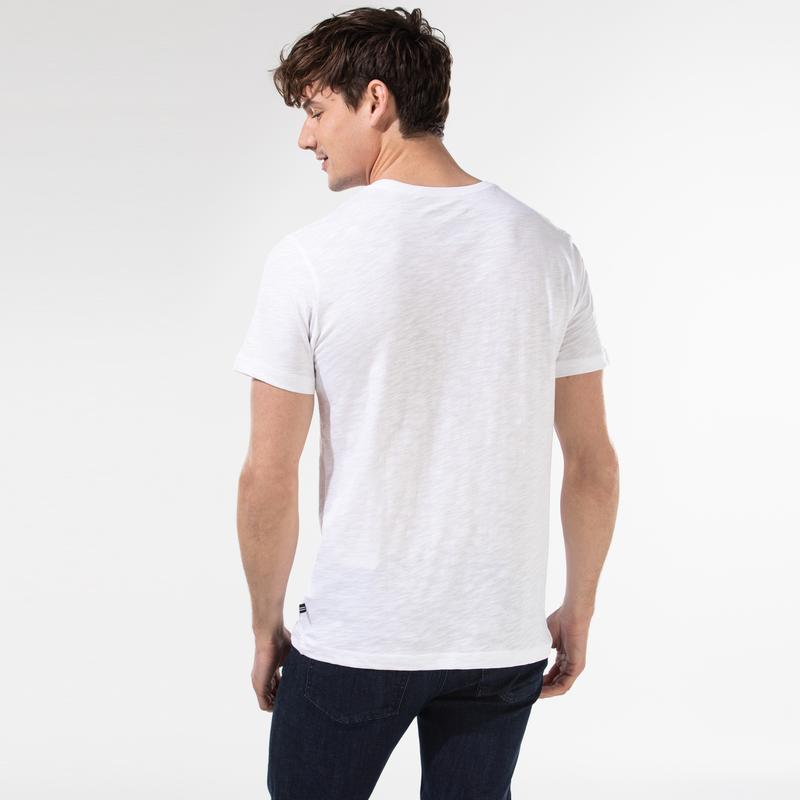 NAUTICA ERKEK BEYAZ BASKILI T-SHIRT