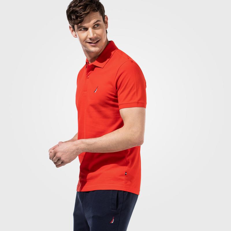 NAUTICA ERKEK KIRMIZI SLIM FIT KISA KOLLU POLO
