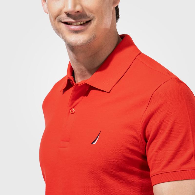 NAUTICA ERKEK KIRMIZI SLIM FIT KISA KOLLU POLO