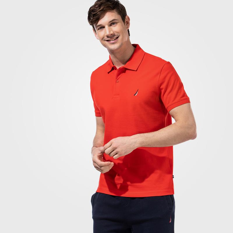 NAUTICA ERKEK KIRMIZI SLIM FIT KISA KOLLU POLO