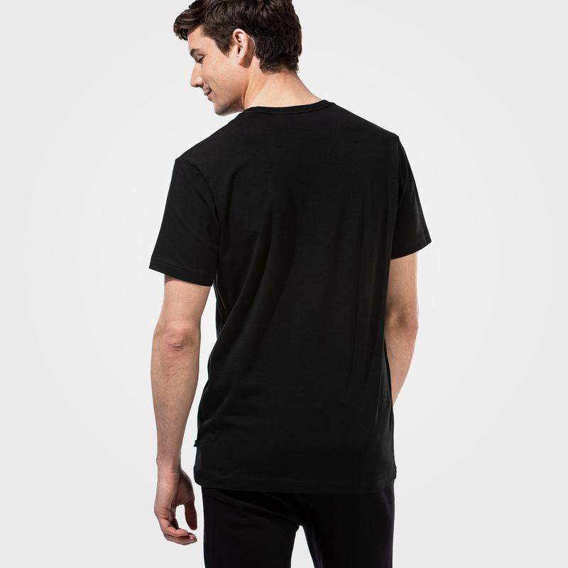 NAUTICA ERKEK SİYAH KISA KOLLU BASKILI TSHIRT