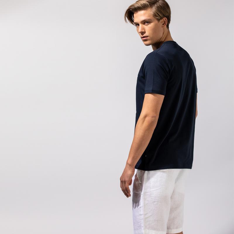 NAUTICA ERKEK LACİVERT BASKILI T-SHIRT