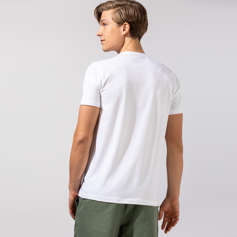 NAUTICA ERKEK BEYAZ BASKILI T-SHIRT