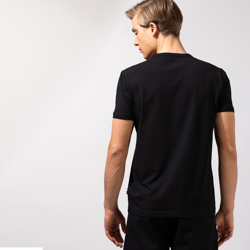 NAUTICA ERKEK SİYAH BASKILI T-SHIRT