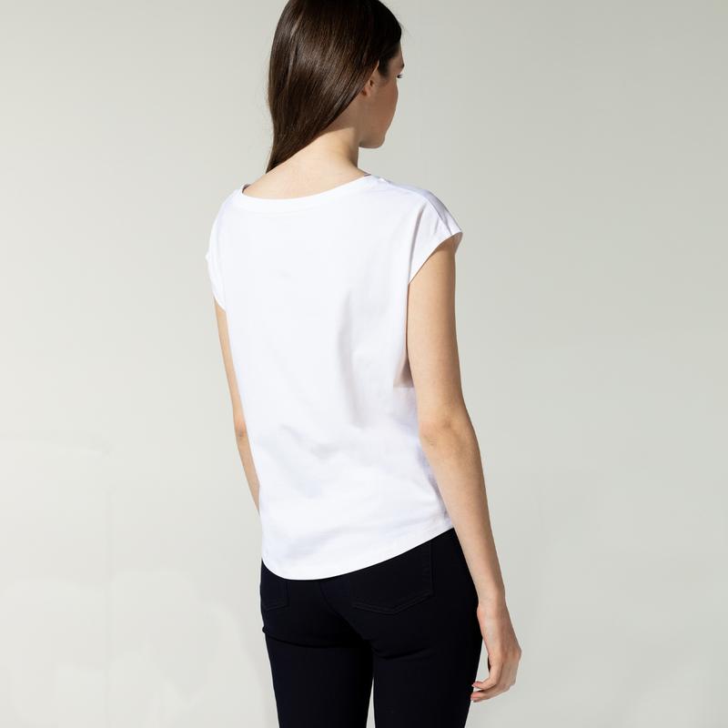 NAUTICA KADIN BEYAZ BASKILI T-SHIRT