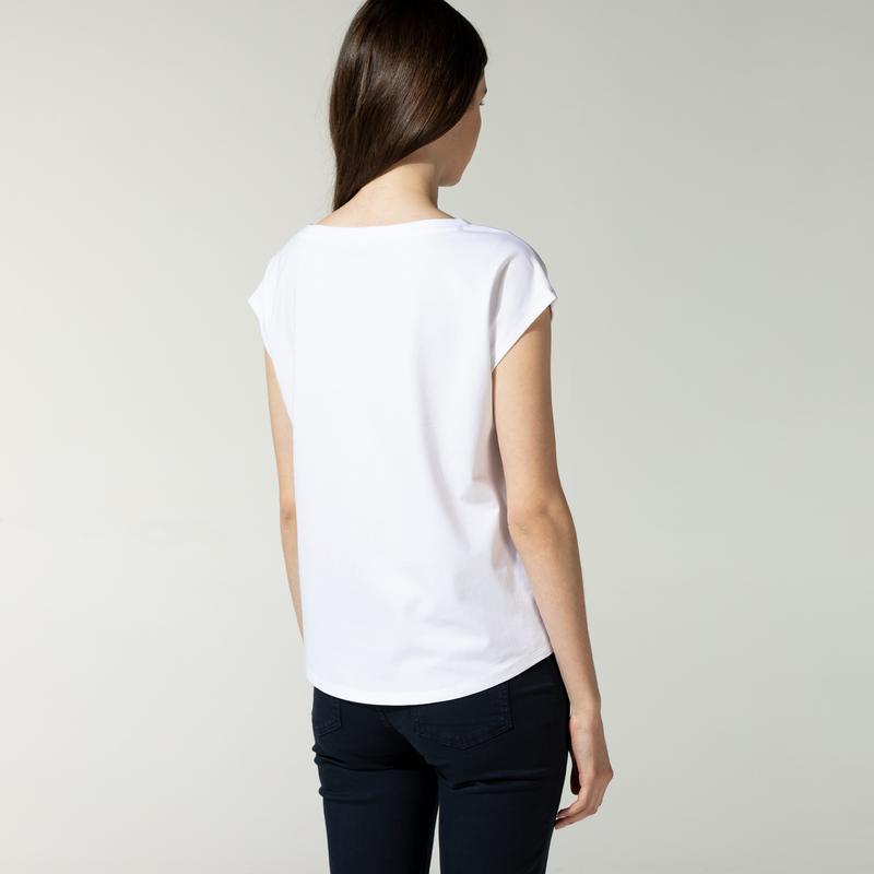 NAUTICA KADIN BEYAZ BASKILI T-SHIRT