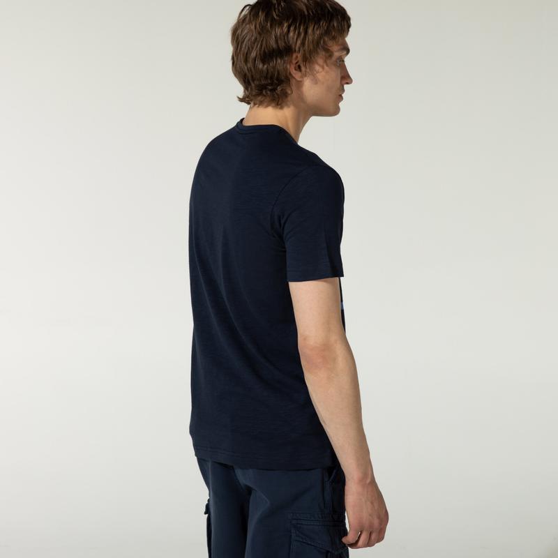 NAUTICA ERKEK LACİVERT BASKILI T-SHIRT