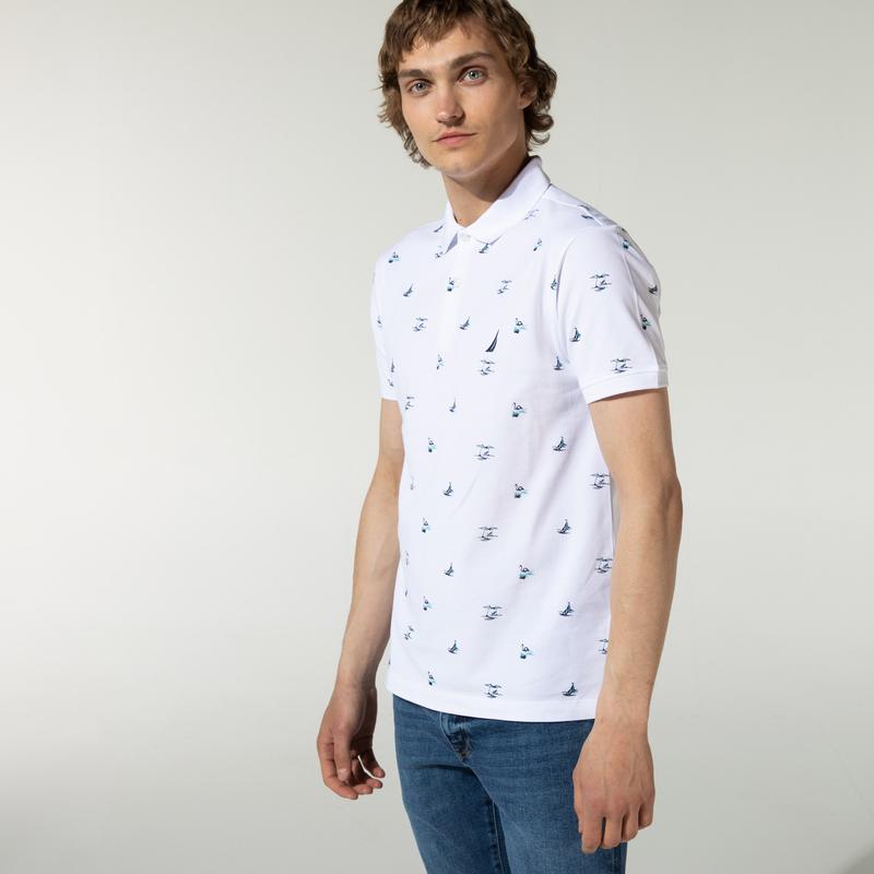 NAUTICA ERKEK BEYAZ SLIM FIT POLO
